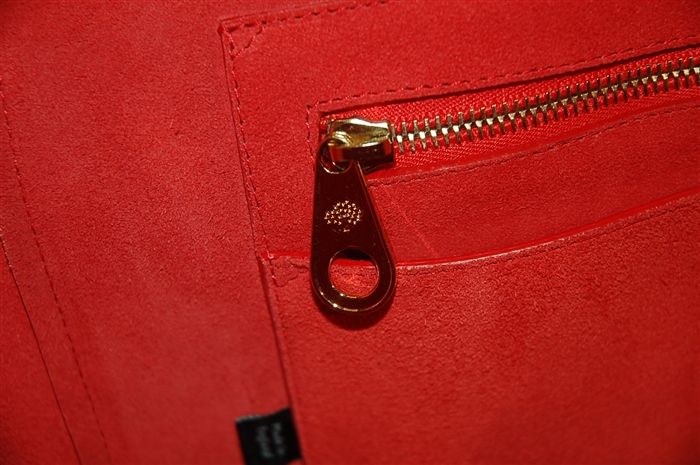 Bright Red Mulberry Tote, size L