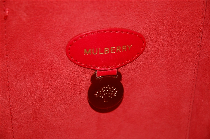 Bright Red Mulberry Tote, size L