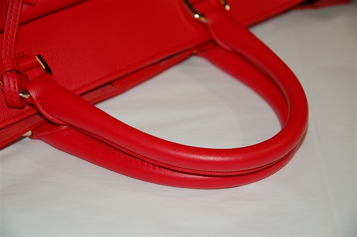 Bright Red Mulberry Tote, size L
