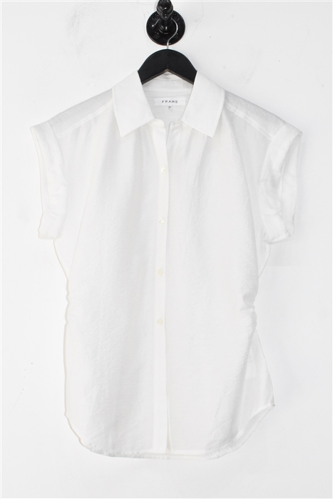 Bright White Frame Cap-Sleeve, size S
