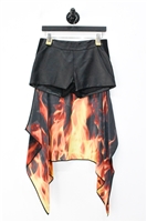 Black Leather Gareth Pugh Leather Shorts, size 6