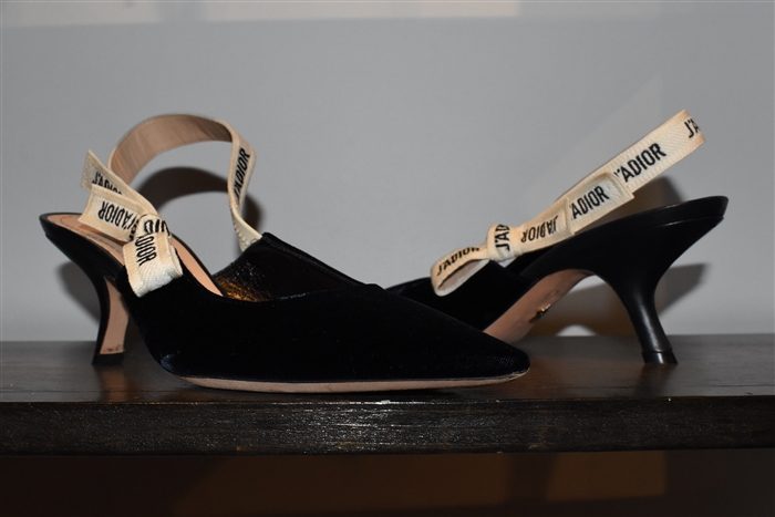 Navy Dior Sling-Back, size 10