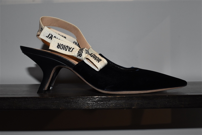 Navy Dior Sling-Back, size 10