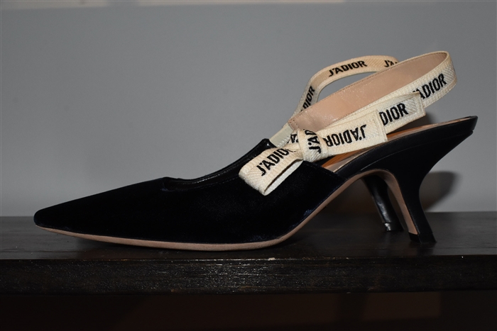 Navy Dior Sling-Back, size 10