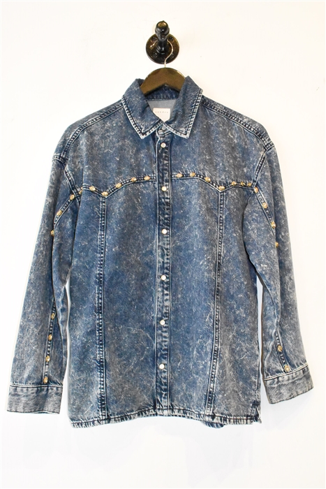Faded Denim Sandro Overshirt, size S