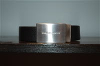 Black Leather Giorgio Armani Belt, size L