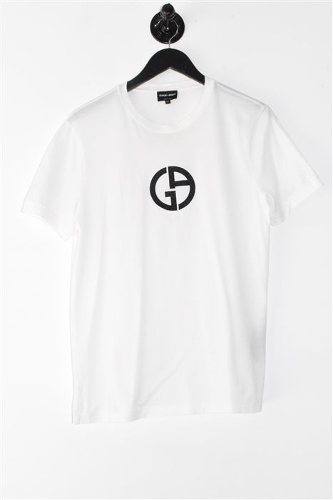 Bright White Giorgio Armani T-Shirt, size L