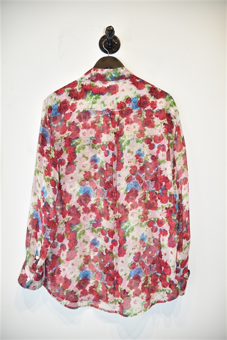 Floral Equipment Silk Shirt, size M