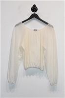 Soft White Line Pullover, size M
