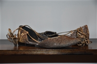 Pewter Stuart Weitzman Flats, size 6.5