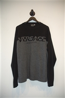 Black & Gray Versace Jeans Couture Pullover, size L