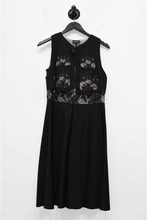 Black Giorgio Armani A-Line Dress, size 10