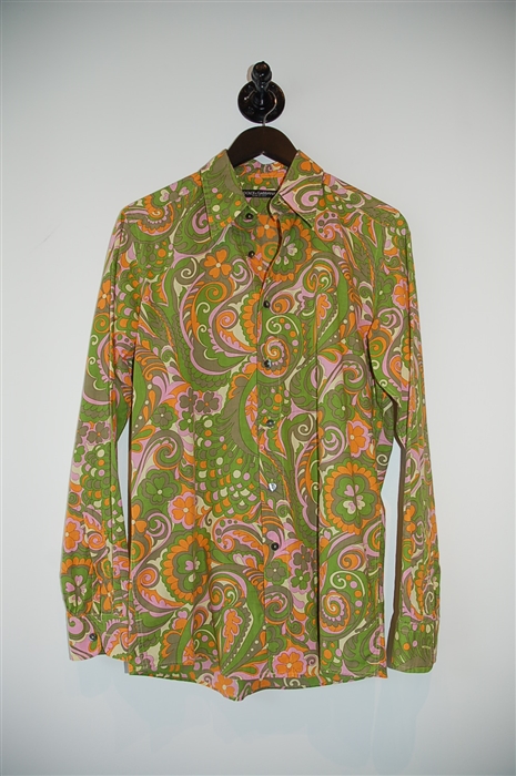 Paisley Dolce & Gabbana Button Shirt, size M