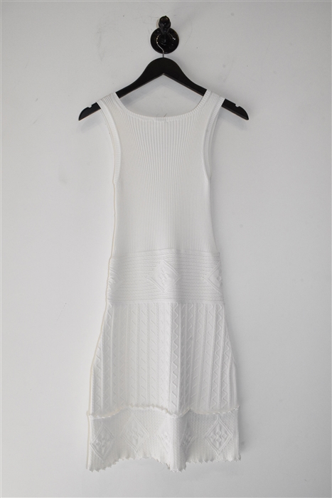 Soft White Chanel Sheath Dress, size 8
