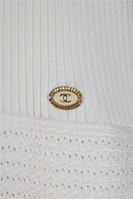 Soft White Chanel Sheath Dress, size 8