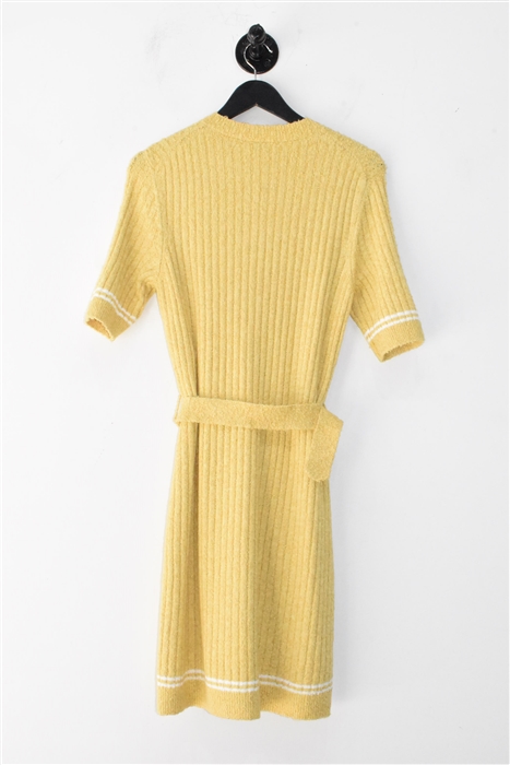 Soft Yellow Chanel Sheath Dress, size 8