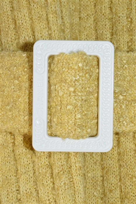 Soft Yellow Chanel Sheath Dress, size 8