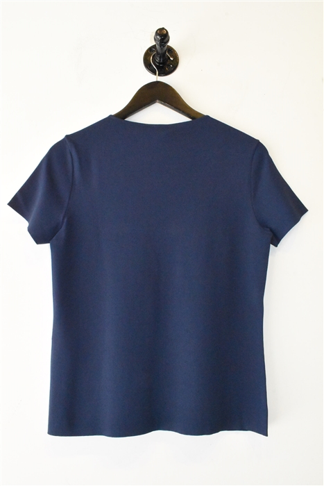 Navy Giorgio Armani Short-Sleeved Top, size 10