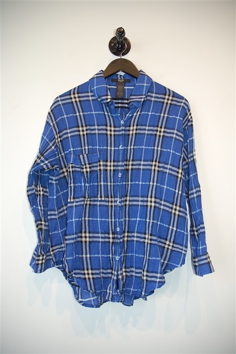 Blue Check Smythe Button Shirt, size S