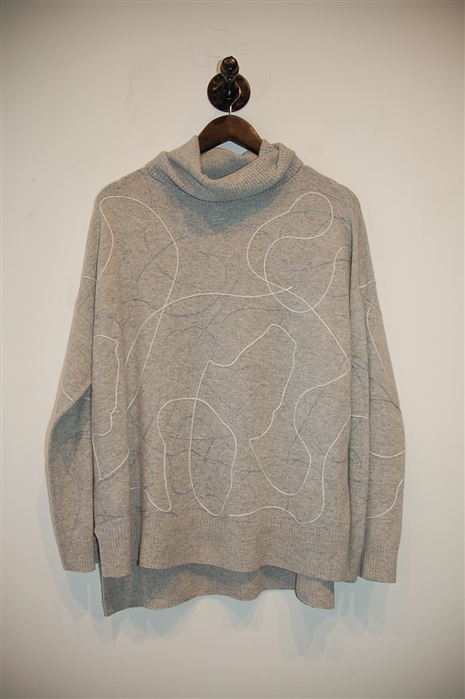 Heather Gray In Cashmere Cashmere Sweater, size M