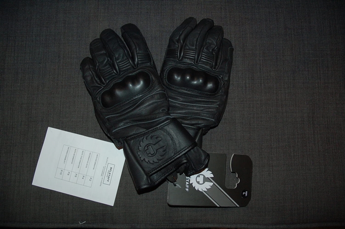 Black Leather Belstaff Gloves, size L