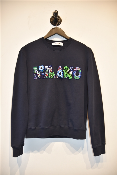 Navy MSGM Sweatshirt, size XS