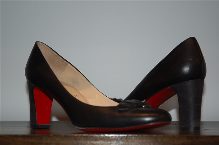 Black Leather Christian Louboutin Pumps, size 7