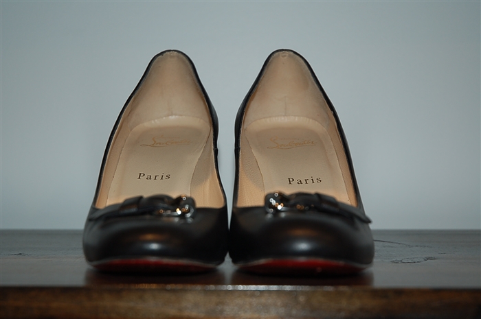 Black Leather Christian Louboutin Pumps, size 7