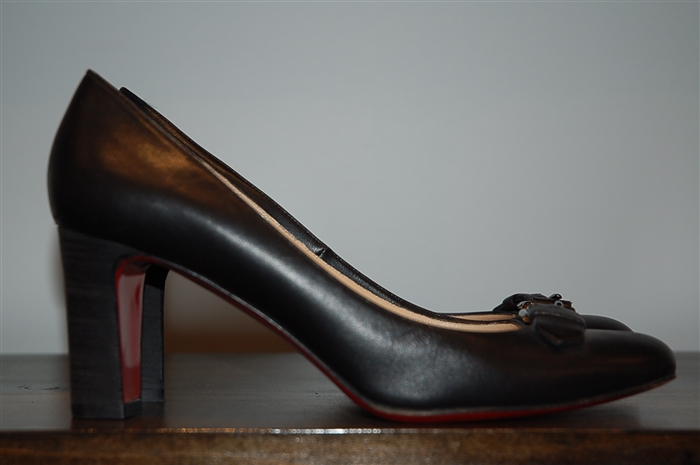 Black Leather Christian Louboutin Pumps, size 7