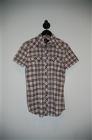 Brown Tartan D&G - Dolce & Gabbana Short-Sleeved Shirt, size S