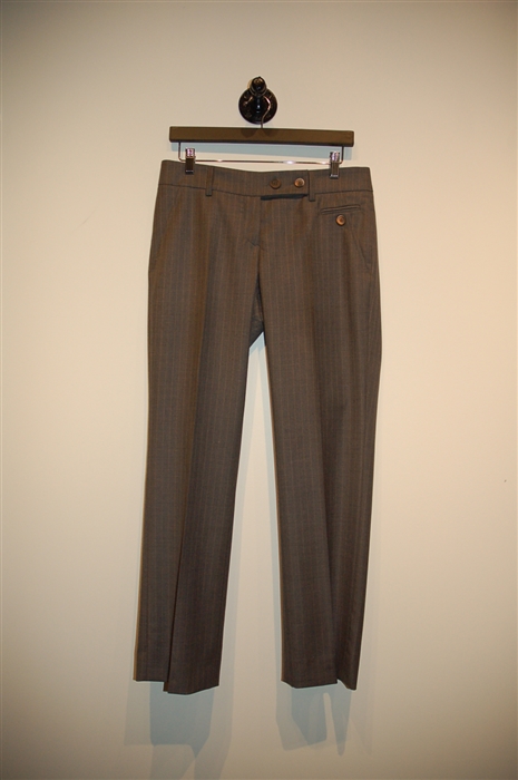 Gray Pinstripe Brunello Cucinelli Slacks, size 8