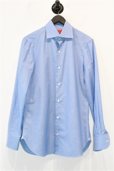 Sky Blue Isaia Button Shirt, size M