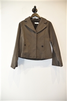 Dark Taupe Dries van Noten Cropped Jacket, size S