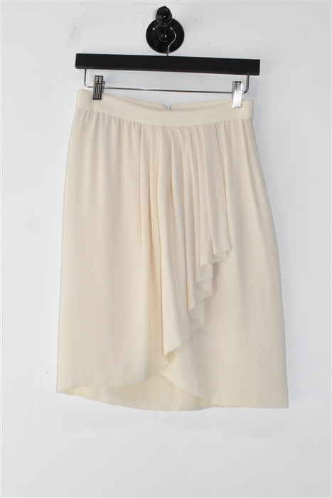 Cream Chanel - Vintage Faux Wrap Skirt, size S