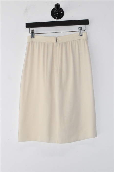 Cream Chanel - Vintage Faux Wrap Skirt, size S