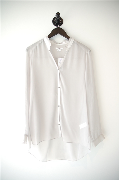 Pale Gray Helmut Lang Button Blouse, size M