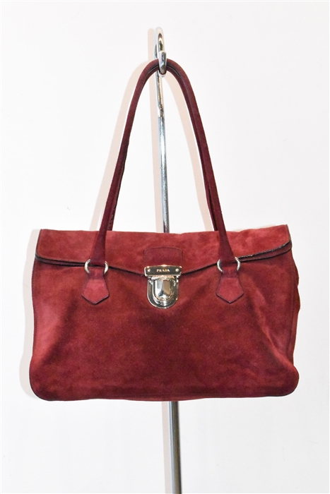 Raspberry Prada Satchel, size M