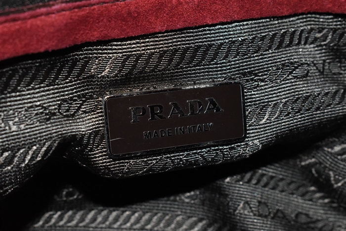 Raspberry Prada Satchel, size M