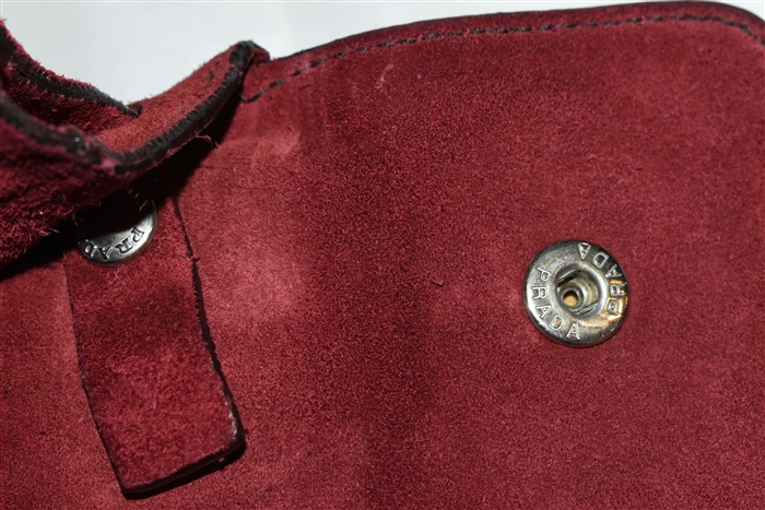 Raspberry Prada Satchel, size M