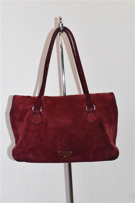 Raspberry Prada Satchel, size M