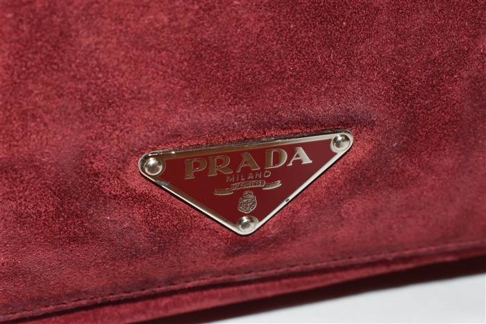 Raspberry Prada Satchel, size M
