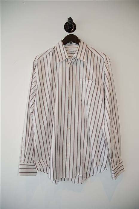 White Stripe Cerruti 1881 Button Shirt, size XL