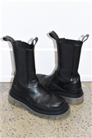 Black Leather Bottega Veneta Boots, size 9