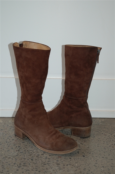 Brown Suede Marsell Boots, size 9.5