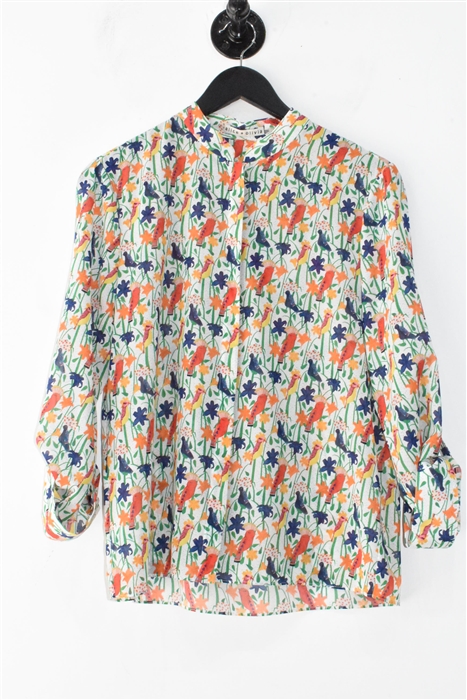 Print Alice + Olivia Silk Shirt, size M