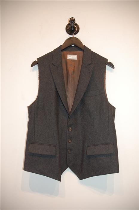 Dark Ash Brunello Cucinelli Vest, size 40