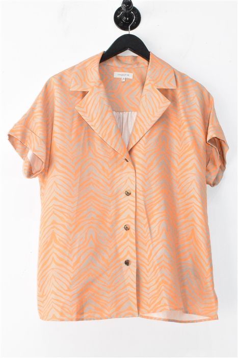 Animal print Lafayette 148 Short-Sleeved Shirt, size M