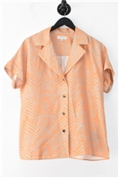 Animal print Lafayette 148 Short-Sleeved Shirt, size M