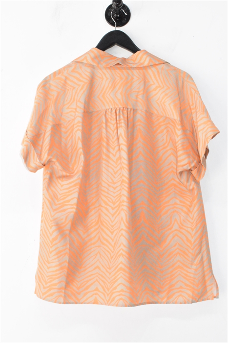 Animal print Lafayette 148 Short-Sleeved Shirt, size M