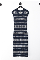 Navy & White Chanel Maxi Dress, size 8